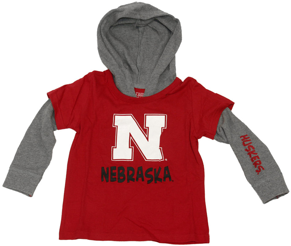 Red & Grey L/S Hoodie