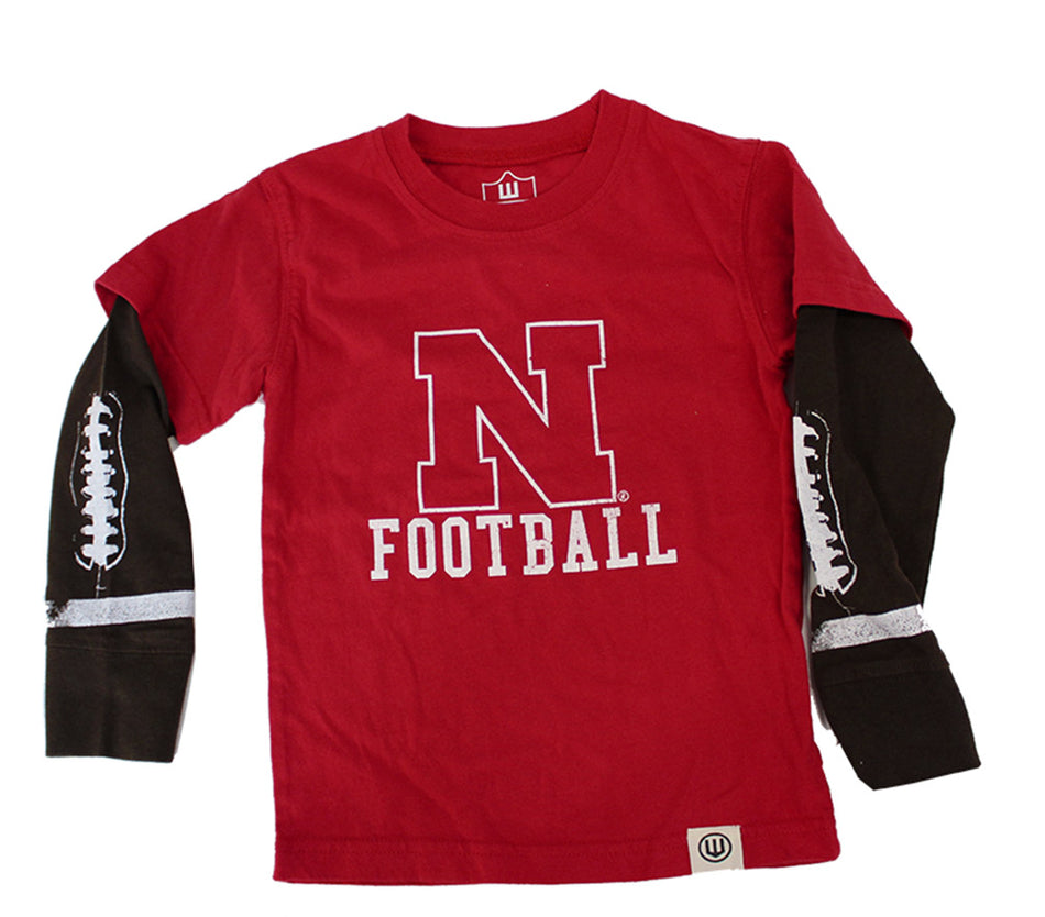 Toddlers Huskers N Football Tee