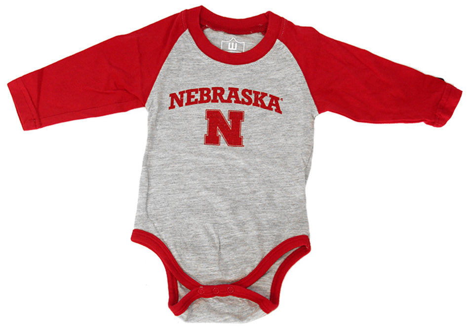 Nebraska N Raglan Onesie