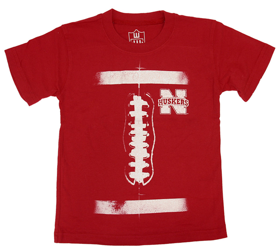 Husker N Football Laces Tee