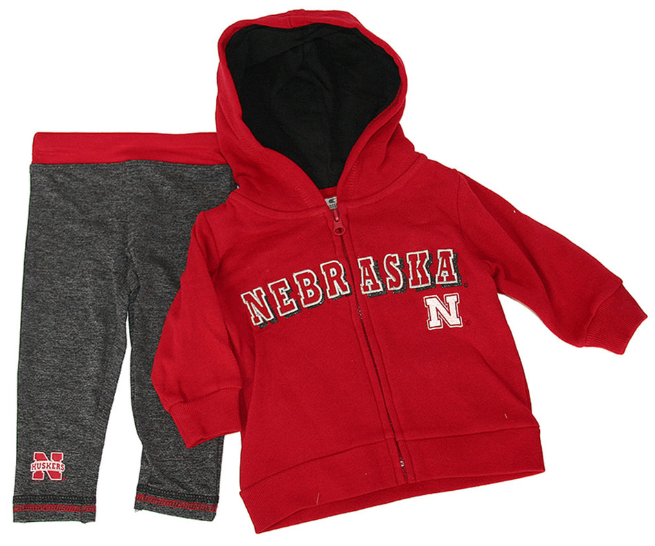 Husker Girls Nebraska Glitter Jacket N Legging Set