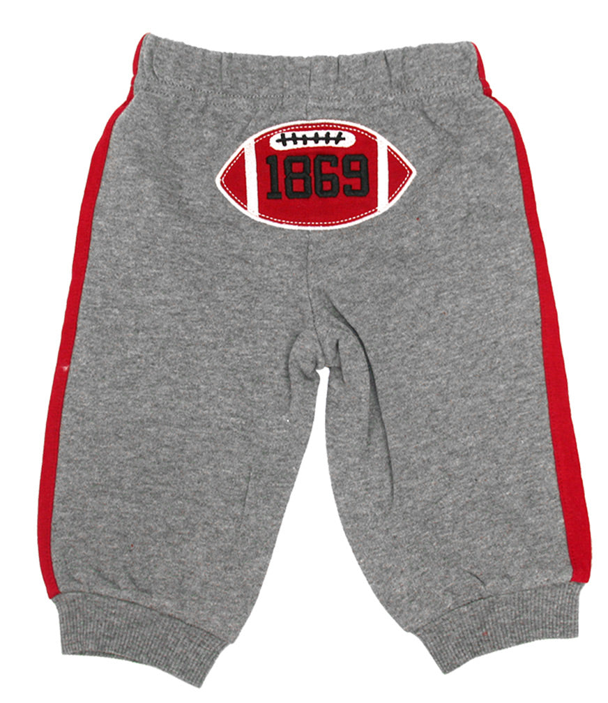 Little Husker Hut Hut Onesie Pant Set