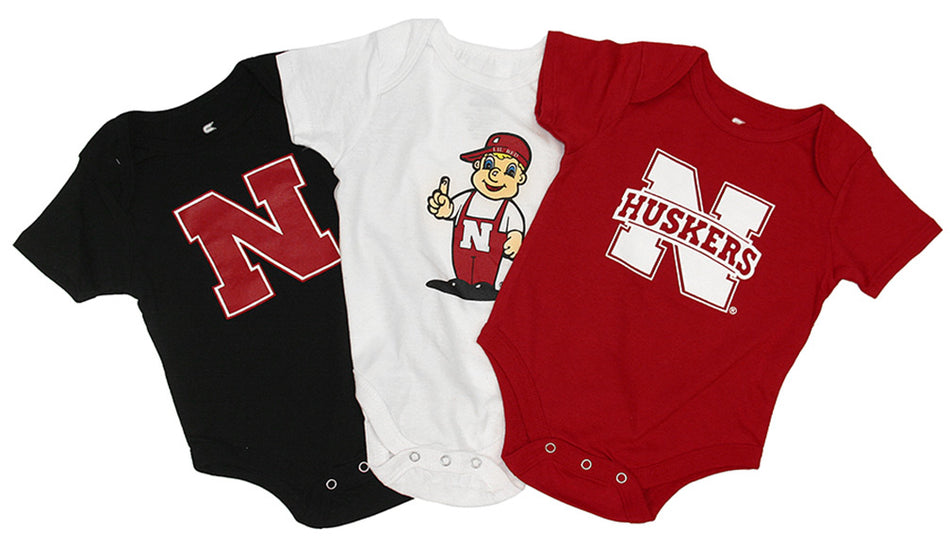 Baby Husker 3 Pack Onesies