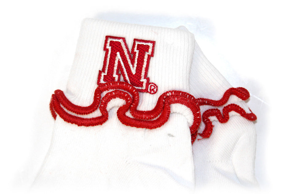 Husker N Ruffled Lil Gals Sock