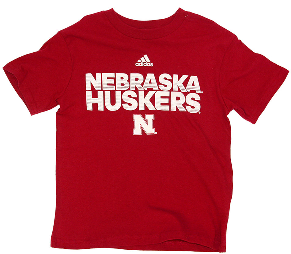 Adidas Red Nebraska Husker Toddler Sideline Tee