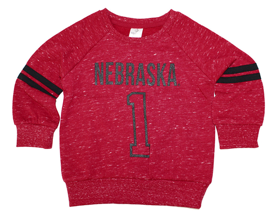 Nebraska Toddlers Party Vibe Raglan Sweat
