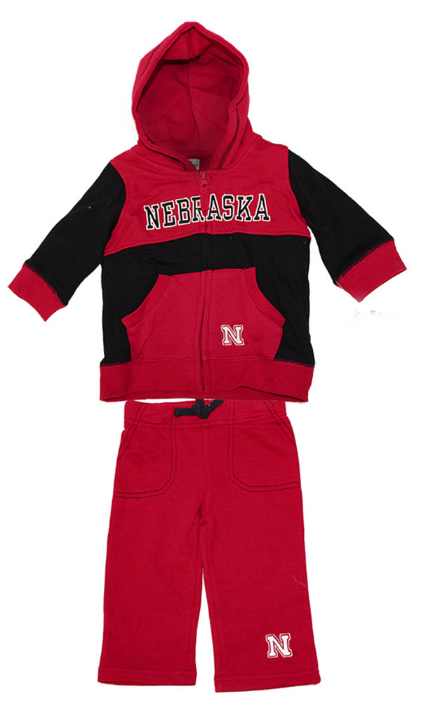 Nebraska Infant Midfield Fleece Set