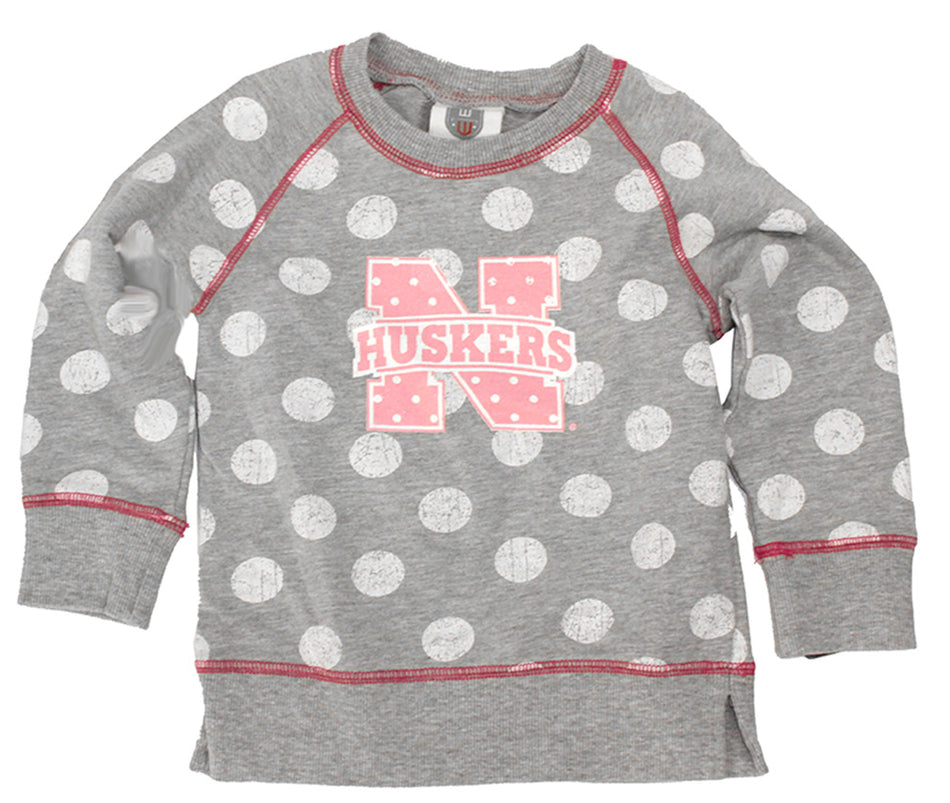Infants N Toddlers Nebraska Poka Dot Sweatshirt