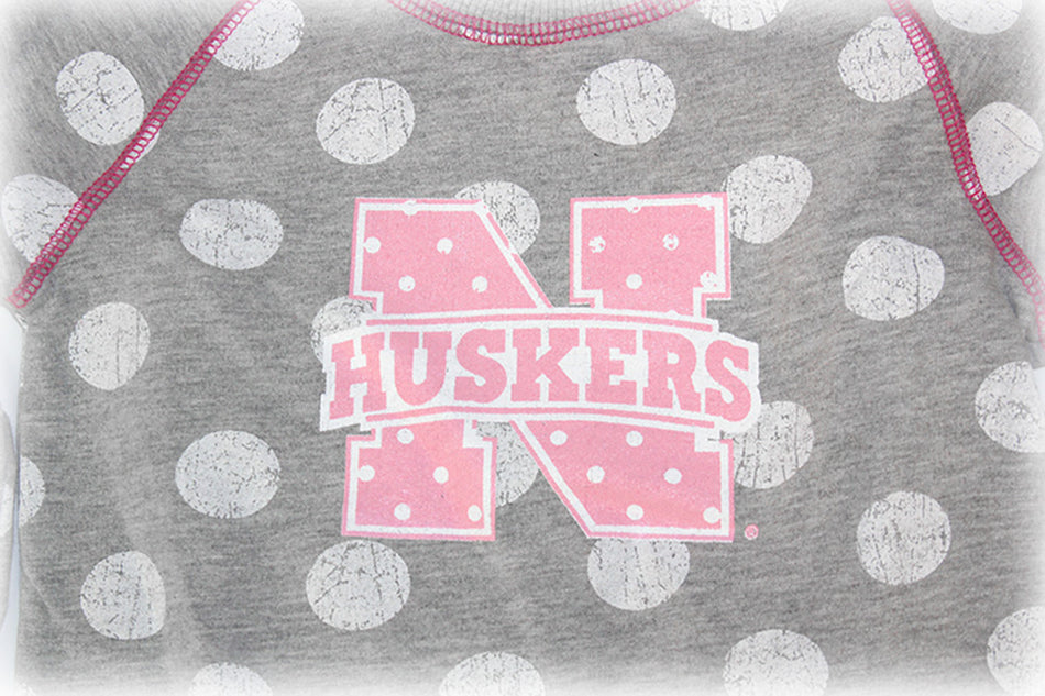 Infants N Toddlers Nebraska Poka Dot Sweatshirt