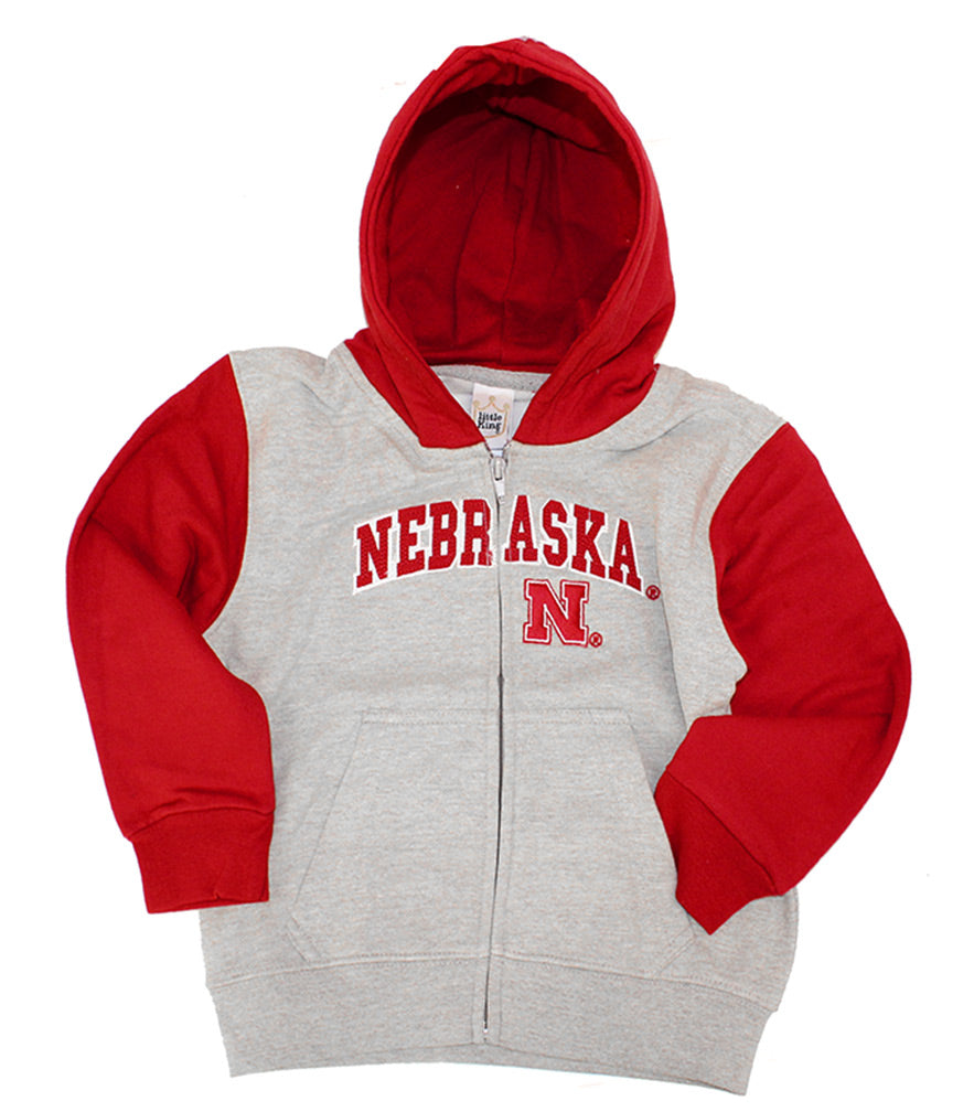 Nebraska Youngsters Hooded Full Zip Jacket