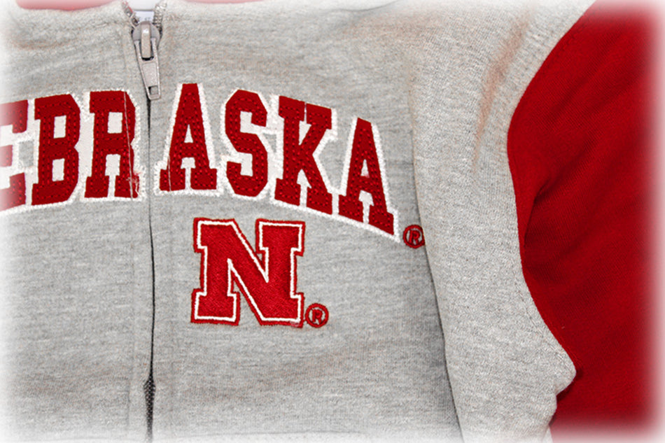 Nebraska Youngsters Hooded Full Zip Jacket
