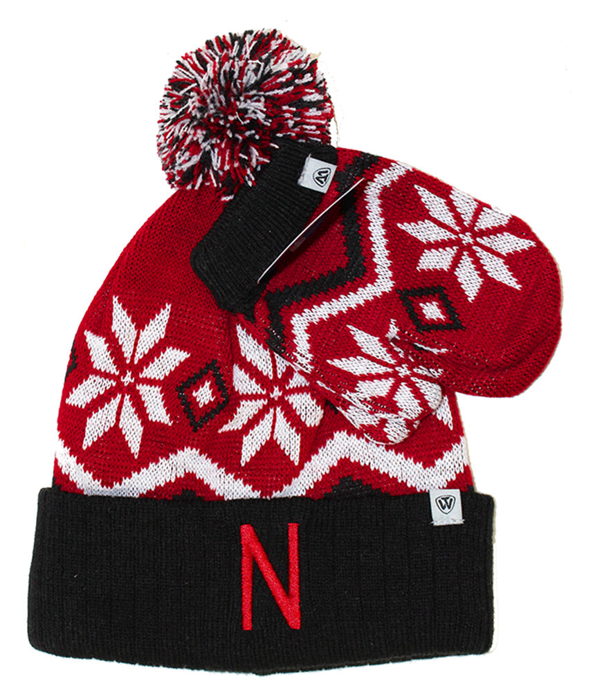 Nebraska Lil Frosty Hat Glove Set
