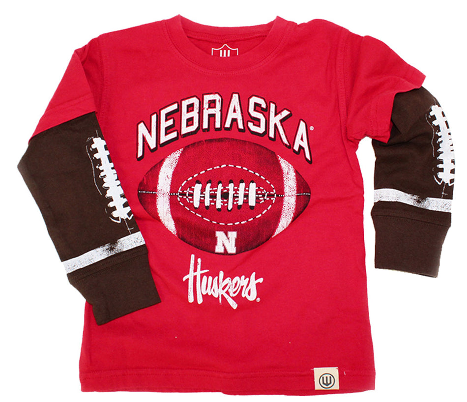 Nebraska Huskers Football Long Sleeve Tee