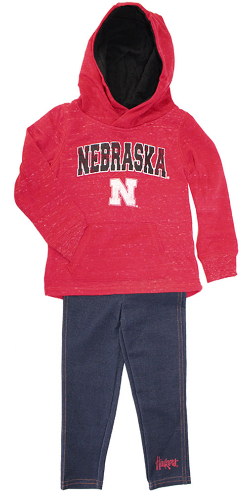 Toddler Triathlon Husker Hoodie Girls Set