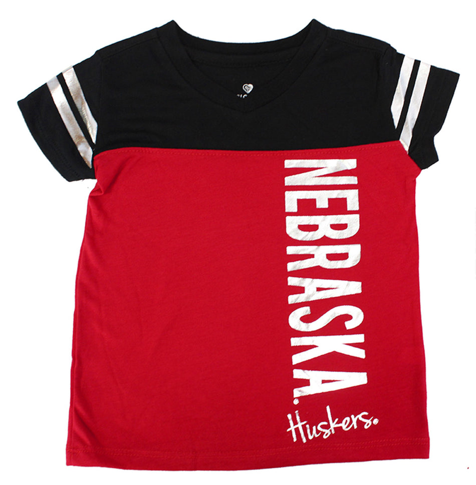 Toddler Girls Cricket Foil Nebraska Huskers Tee