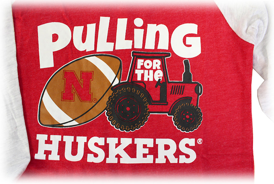 Nebraska Tractor-Pull Toddler Raglan