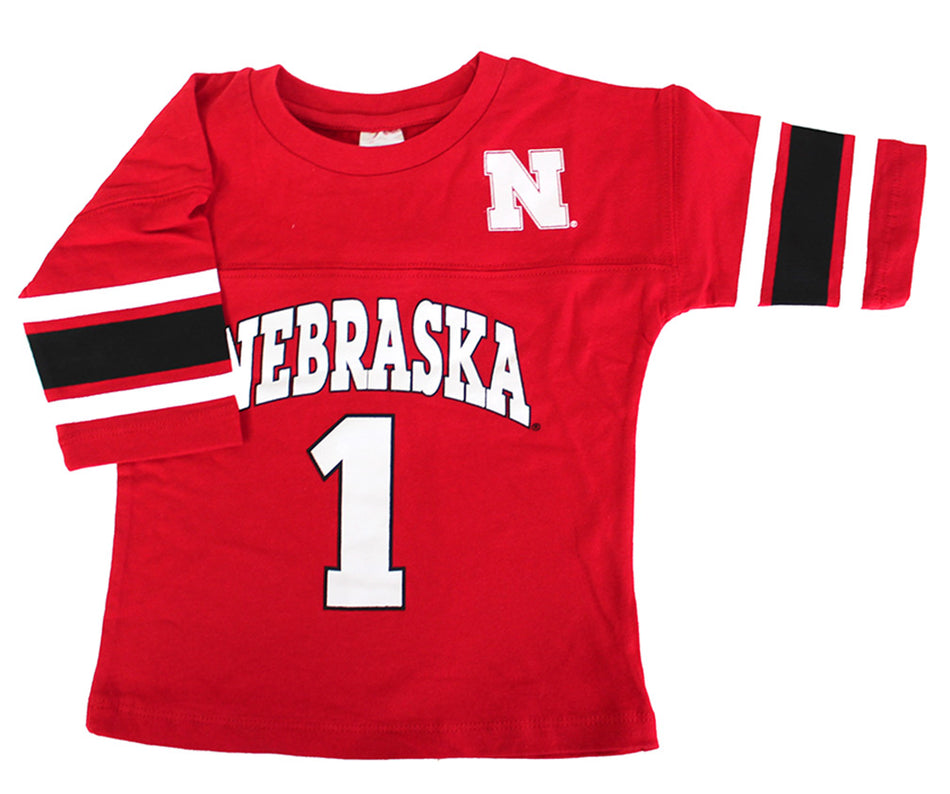 Toddlers Nebraska Striped Jersey Tee