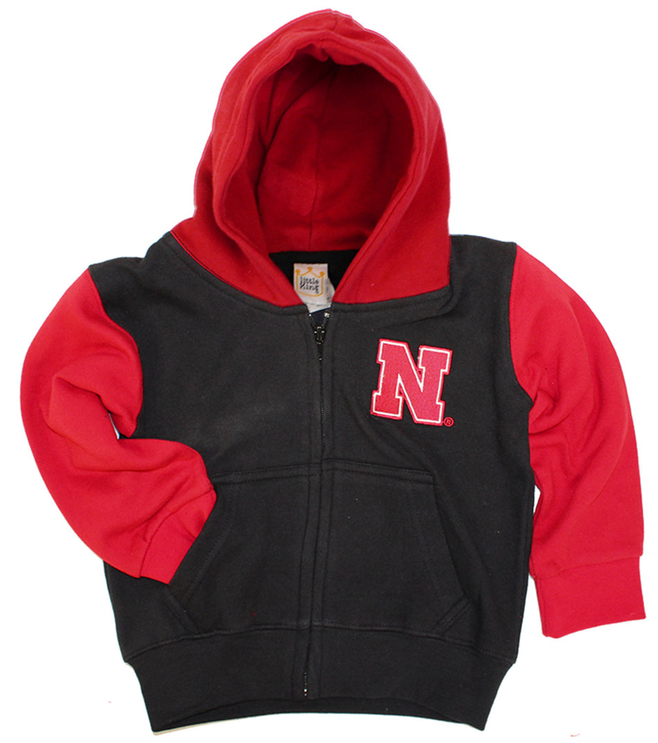 Nebraska N Full Zip Youngsters Hoodie