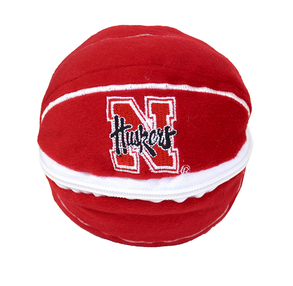 Nebraska Bear Zipper Basketball Toy