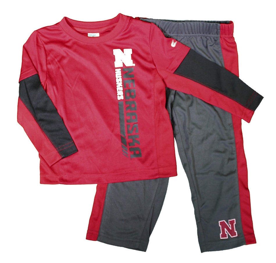 Husker Toddler Boys LS Shirt N Pant Set