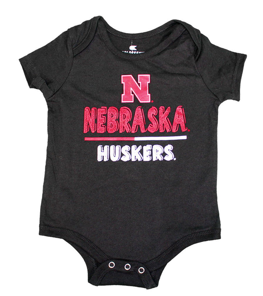 Nebraska Infant Onesie - Black