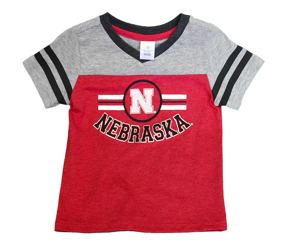 Huskers Toddler Girls Jersey Foil Tee