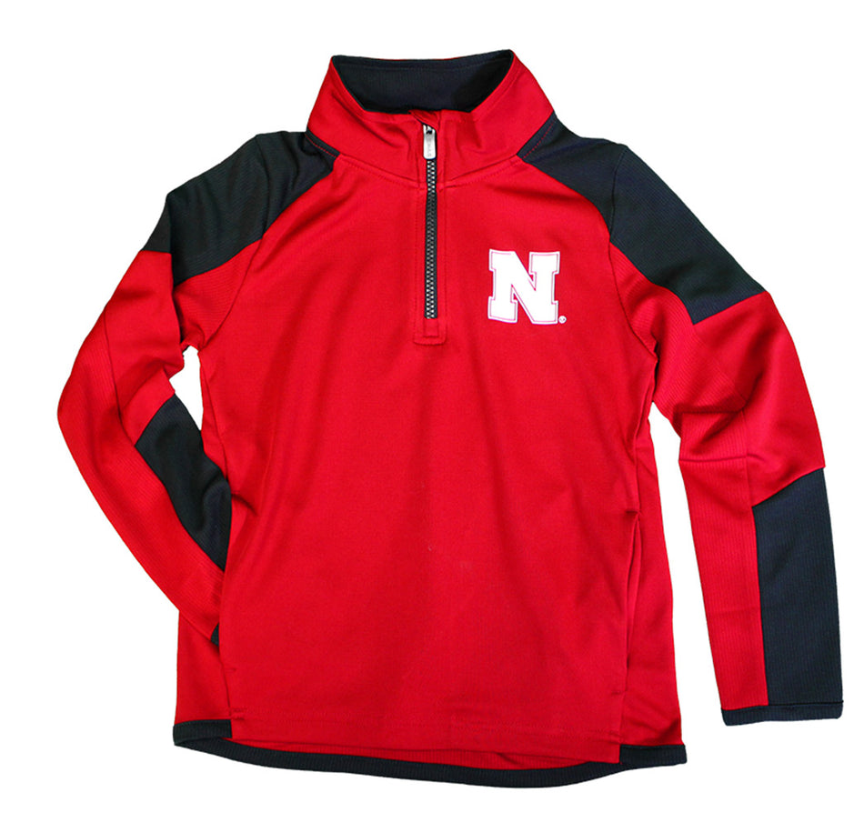 Nebraska Kids Beta Quarter Zip Performance Jacket