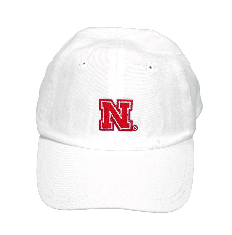 Nebraska Toddler Ball Cap - White