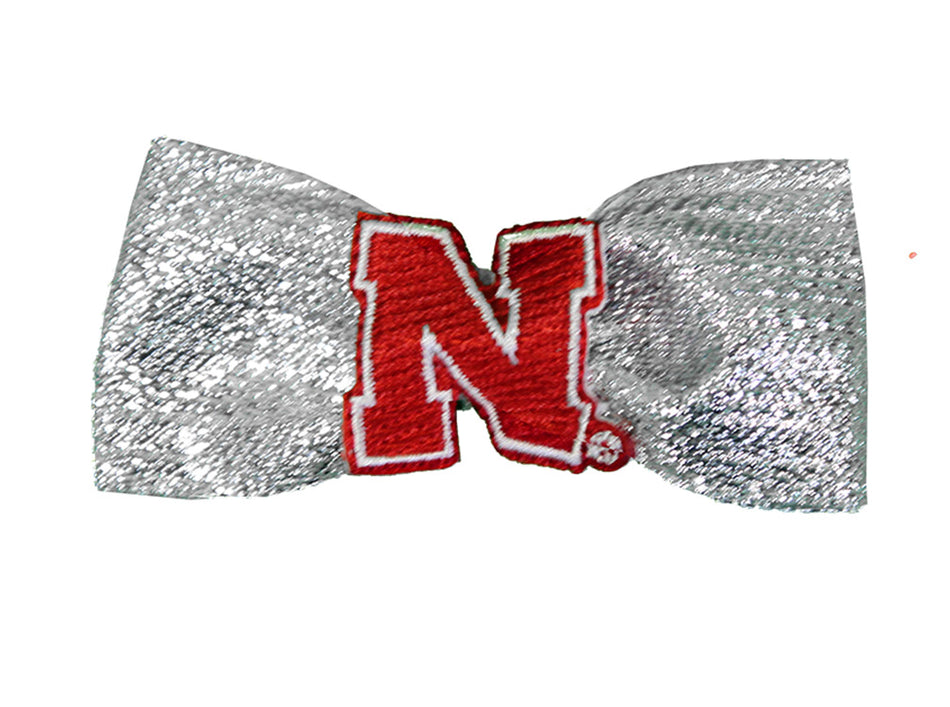 Nebraska Metallic Hair Bow