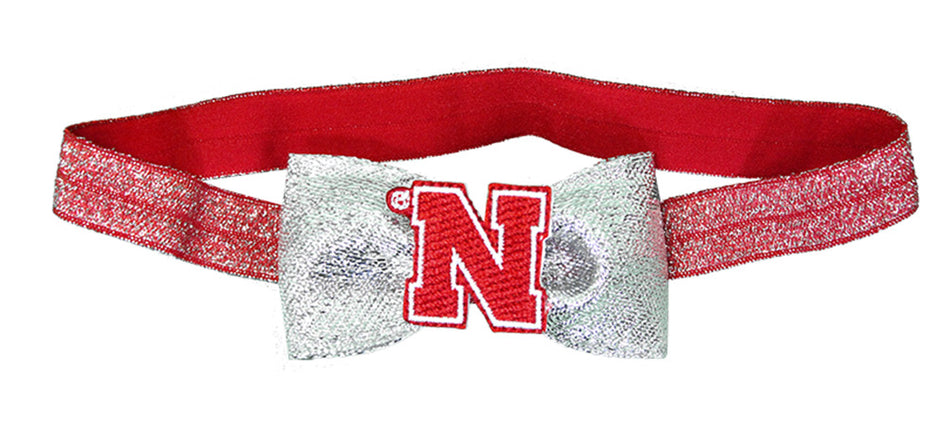 Metallic Glitzy Baby Bow Headband
