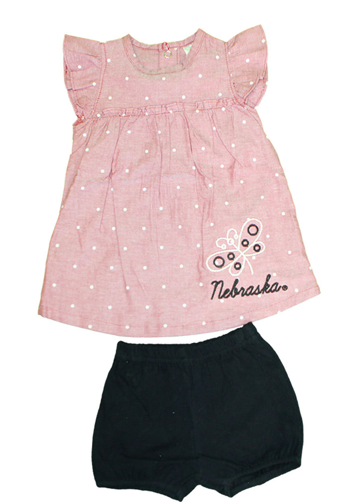 Infant Nebraska Chambray Dress Set