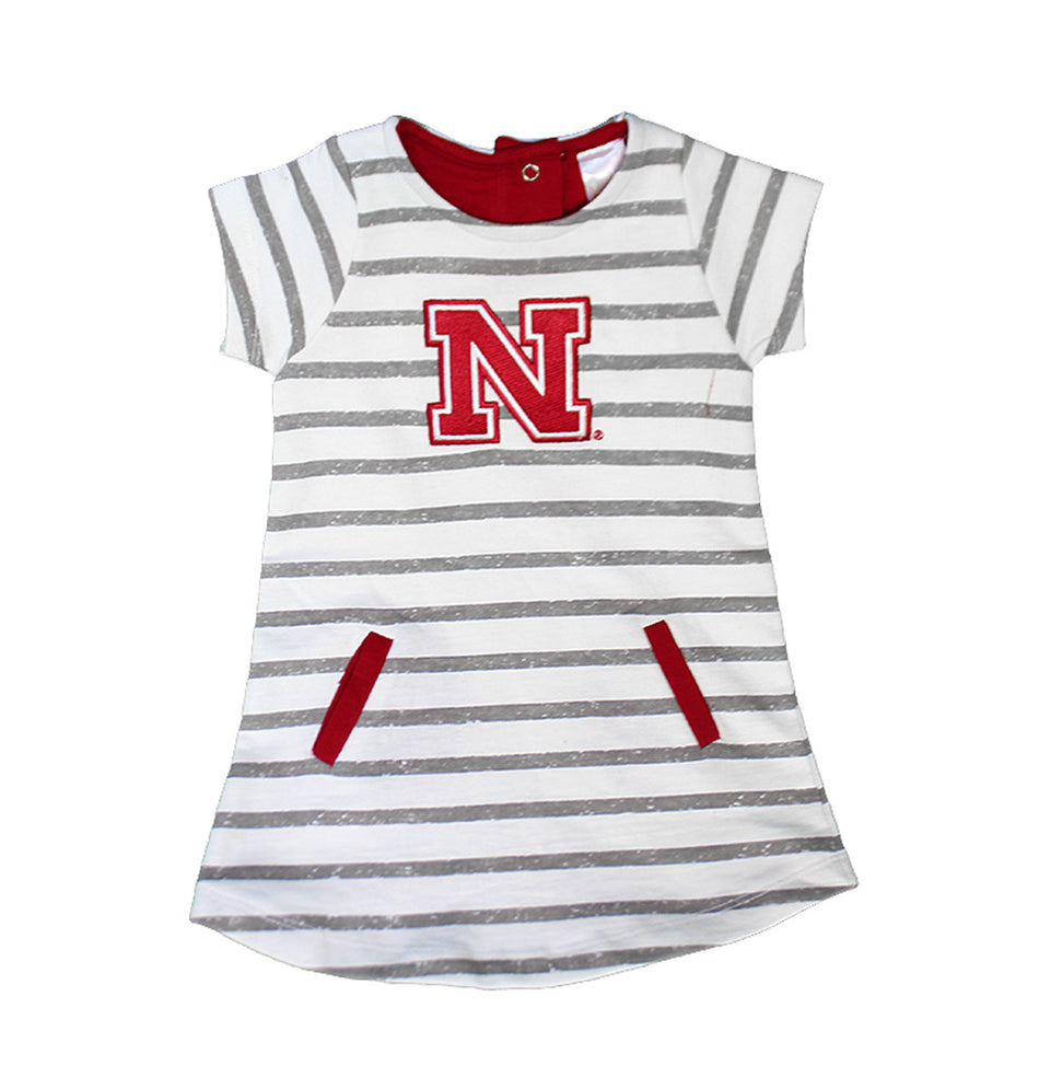 Toddler Gals Nebraska Striped French Terry Dress