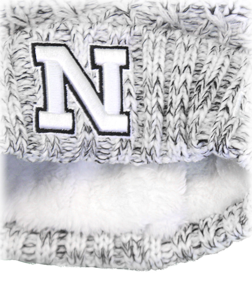 Kids Nebraska Duel Pom Knit Hat