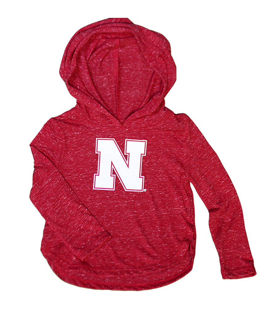 Toddler Girls Huskers Animal LS Hooded Tee