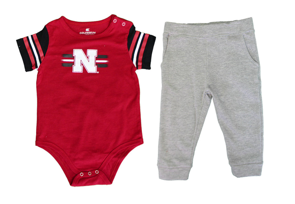 Infant Captain Football Huskers Onesie