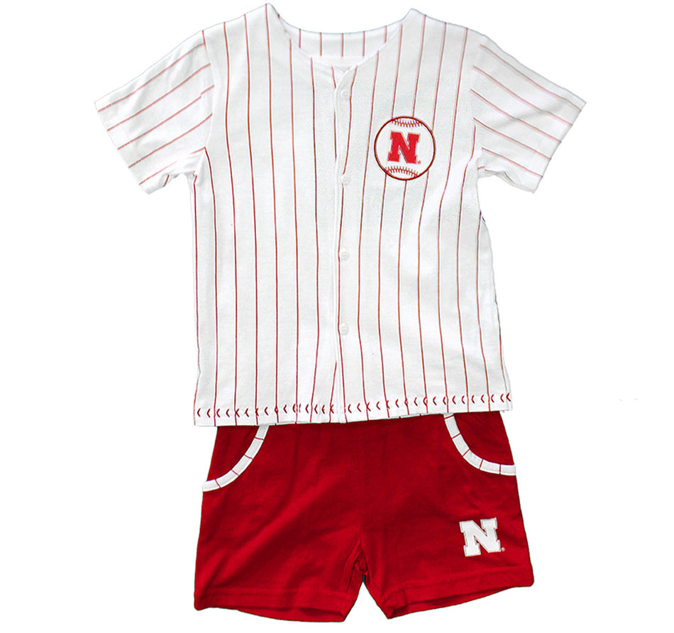 Nebraska Toddler Barney Baseball Set