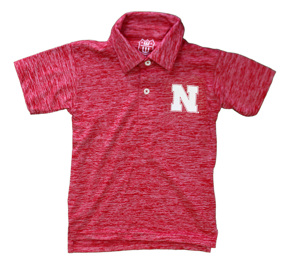 Young Huskers Cloudy Yarn Nebraska Polo