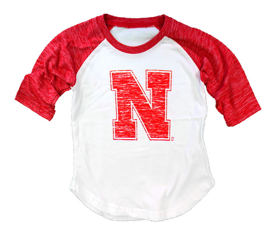 Infant Girls Lets Go Huskers Raglan