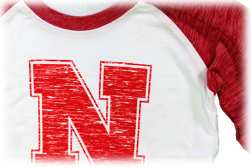 Infant Girls Lets Go Huskers Raglan