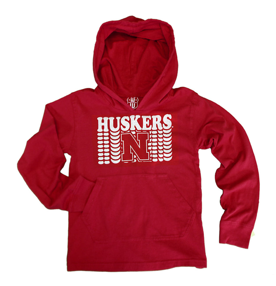 Kids Huskers Repeat LS Jersey Hoodie