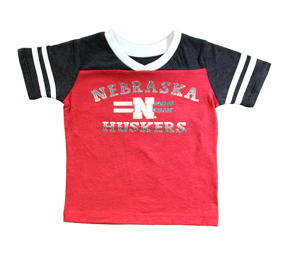 Toddler Girls Tidal Nebraska Football Tee