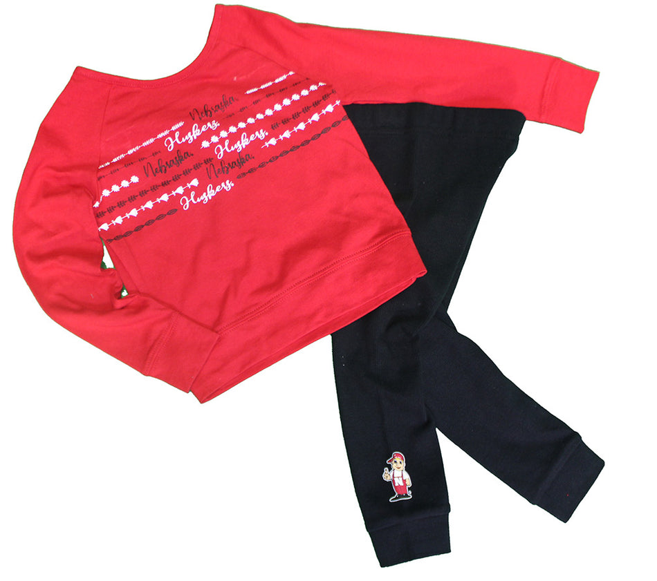 Toddler Girls Huskers Crystal Ball Tee & Legging Set