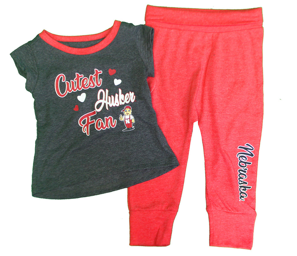 Infant Cutest Husker Fan Set
