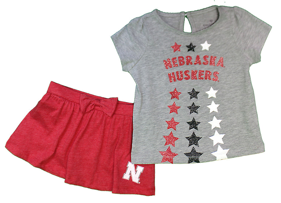 Toddler Girls Husker Smiles Skirt Set