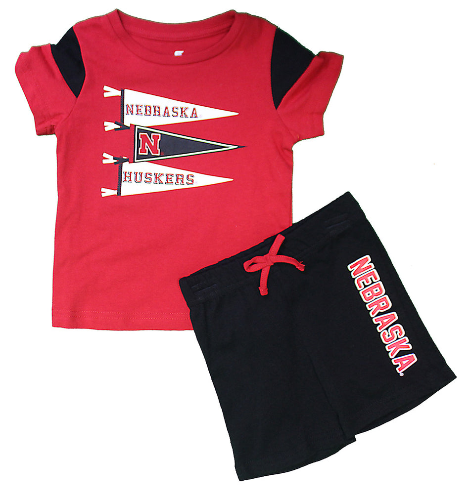 Infant Boys Huskers Pennants Tee N Shorts Set