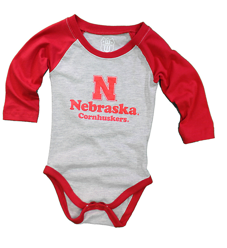 Infant Boys Nebraska Cornhuskers LS Raglan Hopper Set