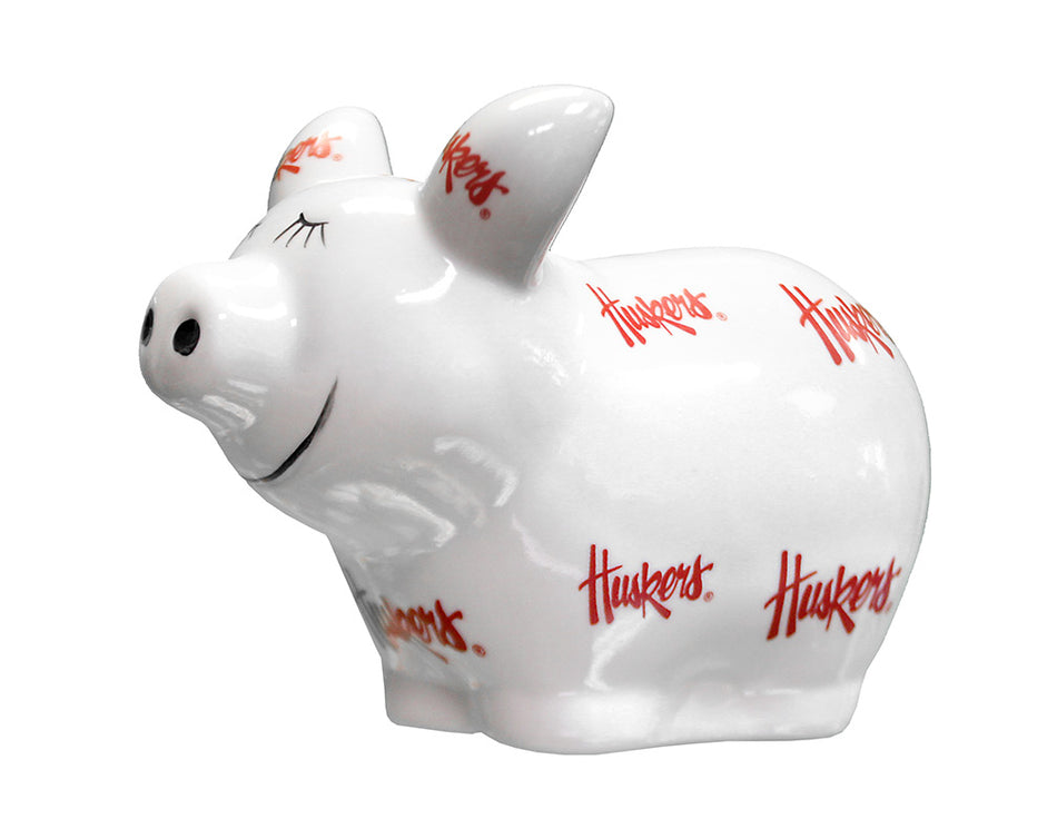 Husker Script Piggy Bank