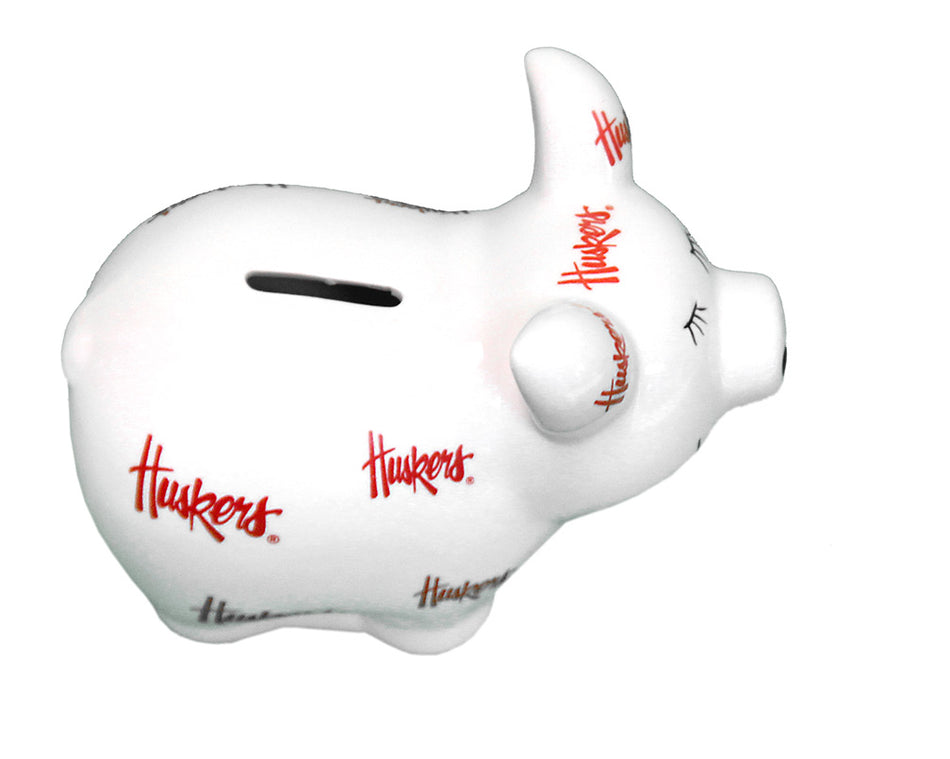 Husker Script Piggy Bank
