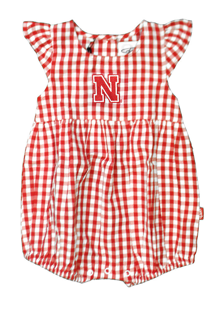 Infant Girls Huskers Gingham Dress