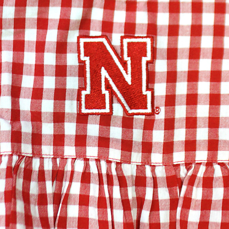 Infant Girls Huskers Gingham Dress